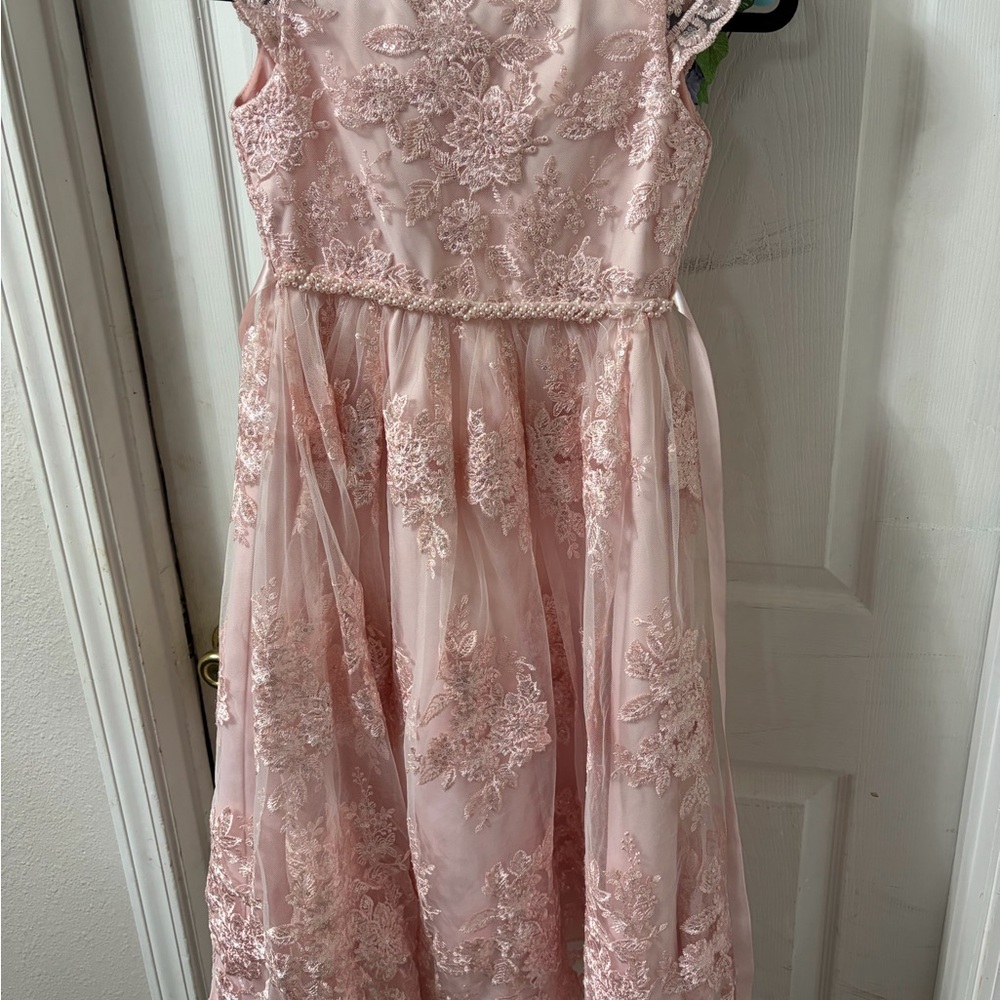 Charming Pink Floral Kids Dress